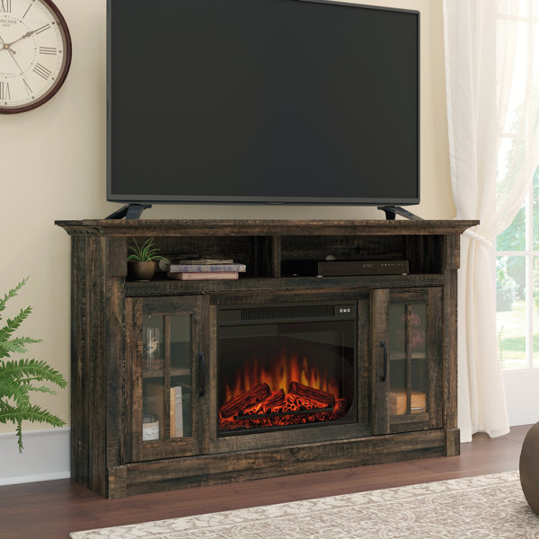 Winston Porter Kell TV Stand for TVs up to 65" with Fireplace Included & Reviews Wayfair